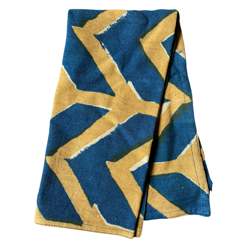 Live&Gather Co. Blue and Gold Chevron Linen Napkin 4 Pack